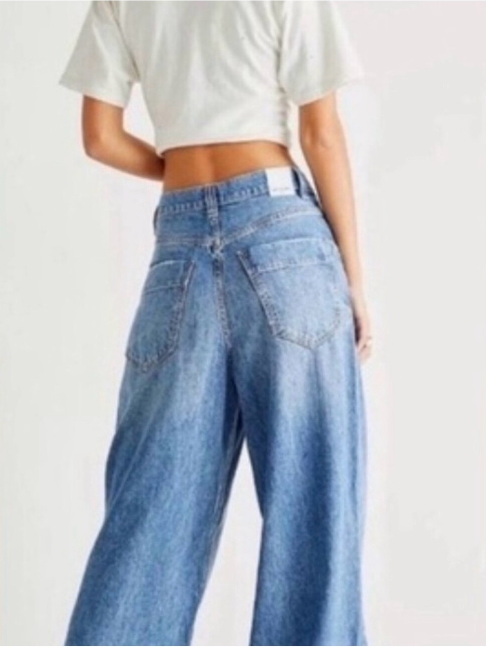 Free People We The Free Old West Slouchy Jeans Size 31 Wide Leg Denim - Picture 2 of 10